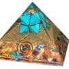 7 Chakra Orgon Pyramid med tyrkis Merkaba stjerne