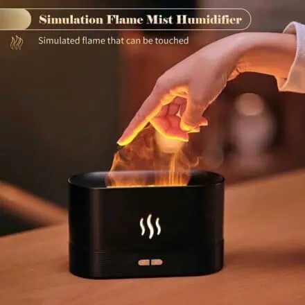 Himalaya Aroma Diffuser med Flamme og fjernbetjening rør ved flammen