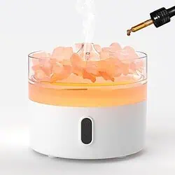 Himalaya salt aroma diffuser natlys med flamme effekt